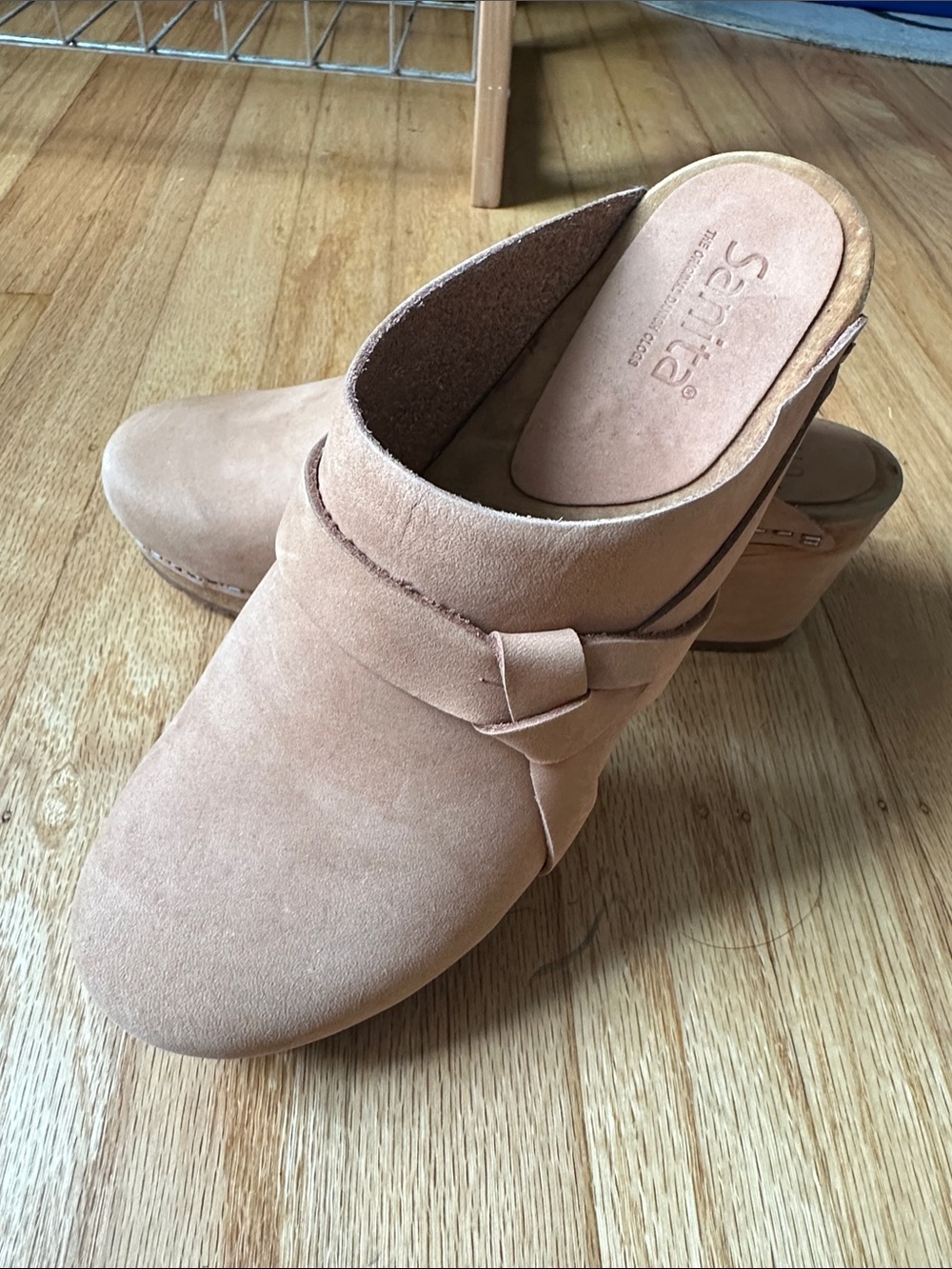 Sanita Tan Leather Clog Mules New Size 37